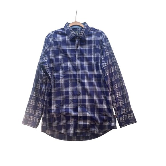 the savile row company men's Large button down shirt non-iron= slim fit - Picture 7 of 16